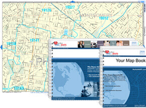 Atlantic City-Hammonton Metro Area Wall Map Basic Map Book