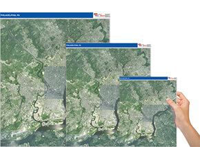 Marion County Wall Map Satellite Style