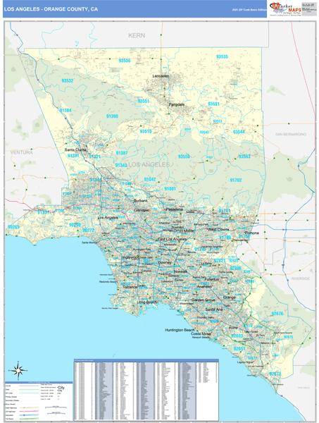 Los Angeles Orange County Map Book Basic Style