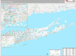 Nassau Suffolk County Digital Map Premium Style